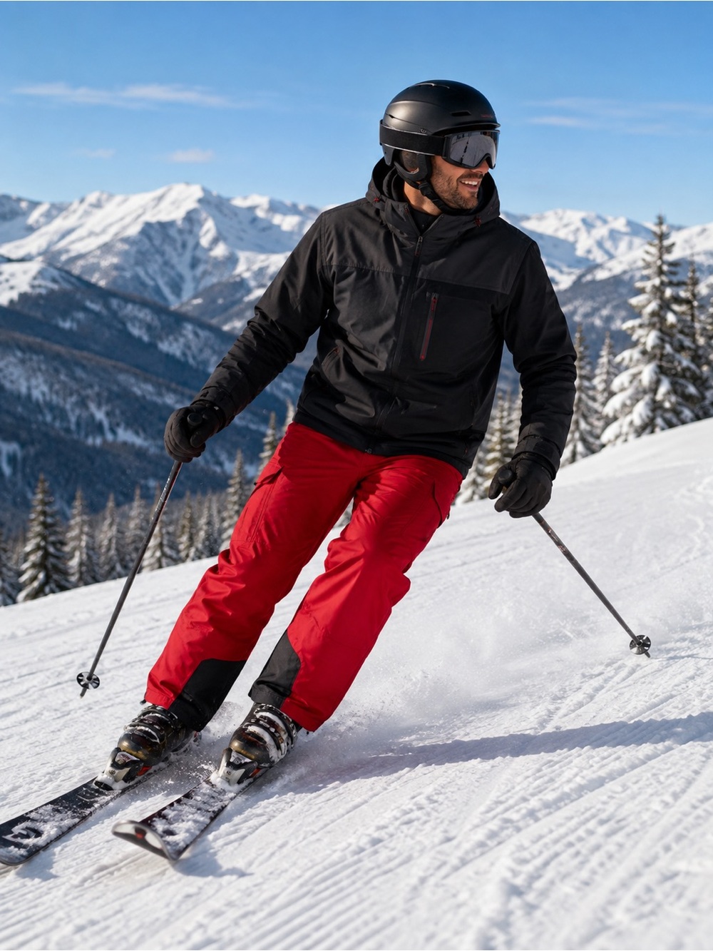 Men’s SLALOM XXL red ski pants with 20 inch waist side to side and 31‎ in inseam